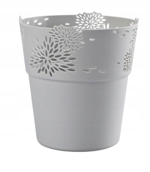 Osłonka ażurowa Aster szara 11,5 cm 465645