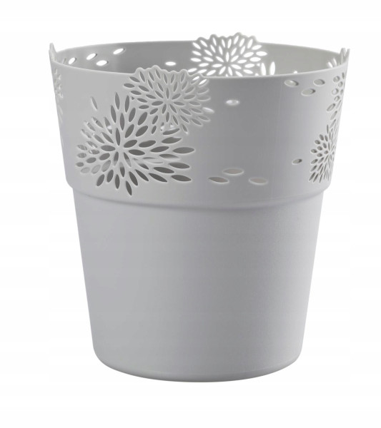 Osłonka ażurowa szara Aster 14,5 cm 465655