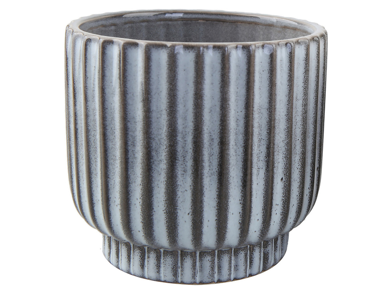 Osłonka ceramiczna na doniczkę Pillar 17,5 cm szara 261227