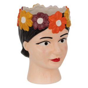 Osłonka ceramiczna w kształcie głowy kobiety Yuca 18,2 cm 509603