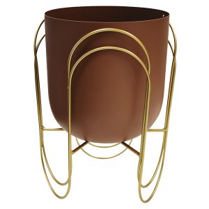 Osłonka dekoracyjna Chic Modern Living 28 cm brązowo-złota 701982