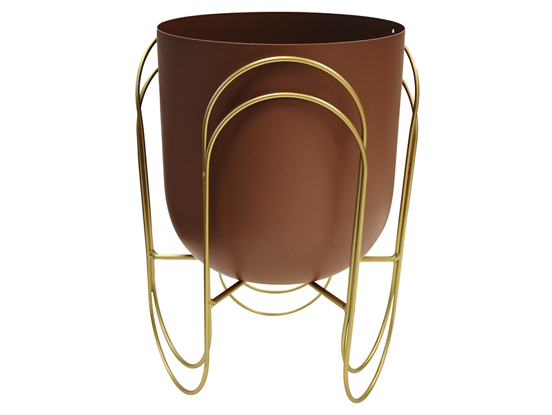 Osłonka dekoracyjna Chic Modern Living 28 cm brązowo-złota 701982