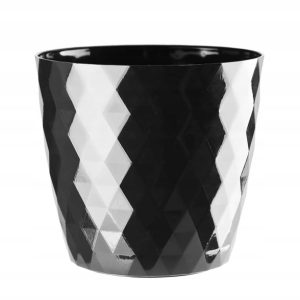 Osłonka dekoracyjna czarna plastikowa 12×11 cm 465640