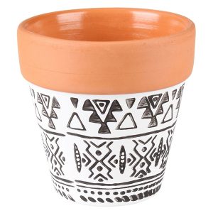 Osłonka na doniczkę Alvar terakota 6,5 cm miedziano-biała 51258 Osłonka na doniczkę Alvar terakota 6,5 cm miedziano-biała 51258
