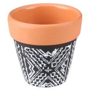 Osłonka na doniczkę Alvar terakota 6,5 cm miedziano-czarna 51256 Osłonka na doniczkę Alvar terakota 6,5 cm miedziano-czarna 51256