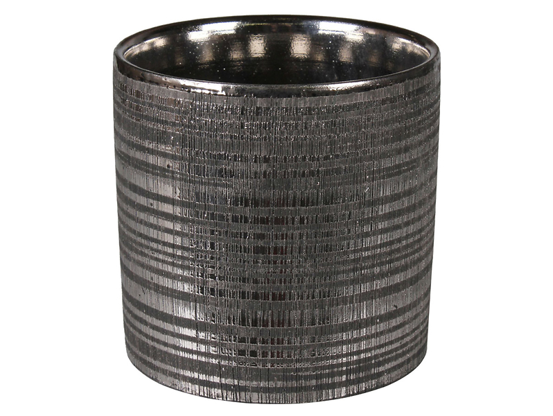 Osłonka na doniczkę Arne 13 cm ceramiczna czarna 51222