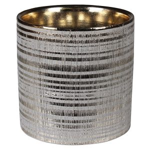 Osłonka na doniczkę Arne 13 cm ceramiczna złota 51223 Osłonka na doniczkę Arne 13 cm ceramiczna złota 51223