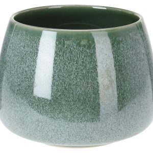 Osłonka na doniczkę ceramiczna 14 cm jasnozielona 44402
