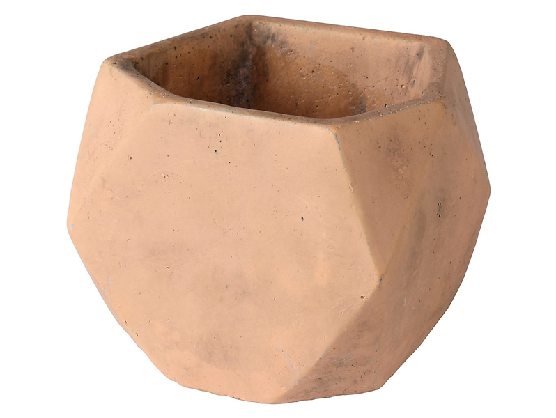 Osłonka na doniczkę Elof betonowa 12 cm pomarańczowa 38174