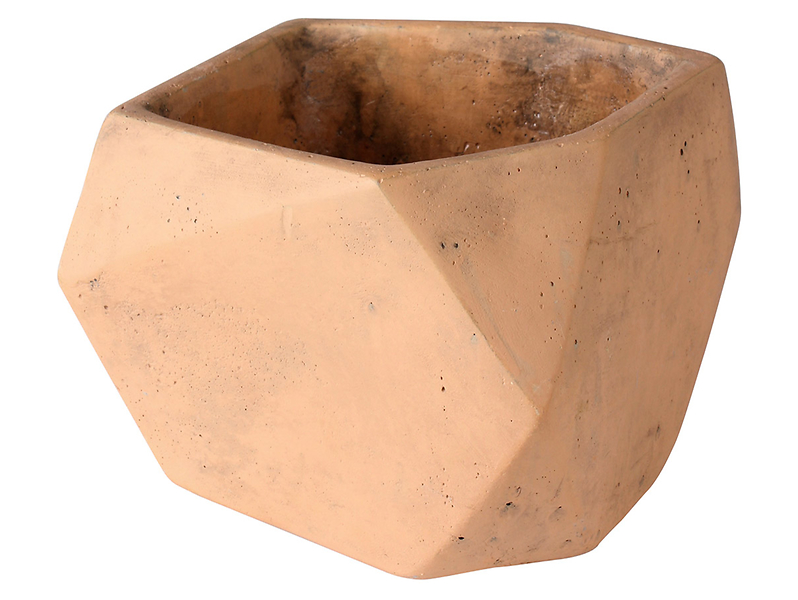 Osłonka na doniczkę Elof betonowa 15 cm pomarańczowa 38175