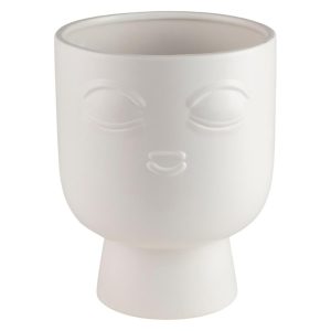 Osłonka na doniczkę Face ceramiczna biała 191888 Osłonka na doniczkę Face ceramiczna biała 191888