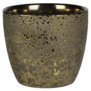 Osłonka na doniczkę Guld ceramiczna 13,8 cm złota 51226 Osłonka na doniczkę Guld ceramiczna 13,8 cm złota 51226