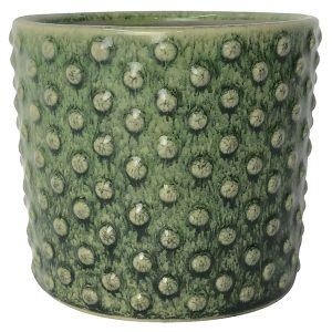 Osłonka na doniczkę Karin ceramiczna 12 cm zielona 51231 Osłonka na doniczkę Karin ceramiczna 12 cm zielona 51231