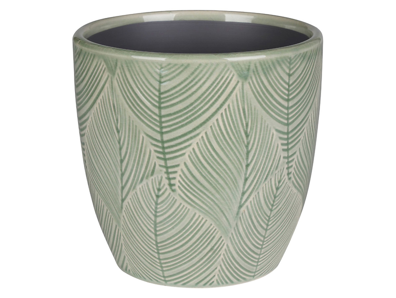 Osłonka na doniczkę Lene ceramiczna zielona 51237