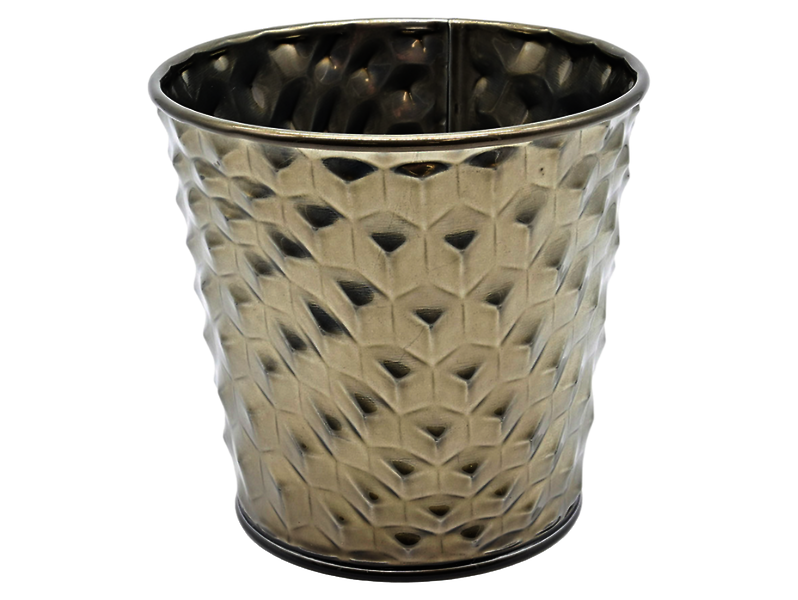 Osłonka na doniczkę metalowa 11 cm srebrna 55275
