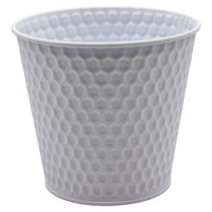 Osłonka na doniczkę metalowa 12 cm biała 55268