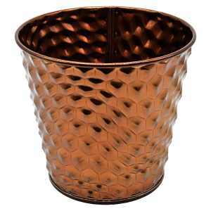 Osłonka na doniczkę metalowa 12 cm miedziana 55279
