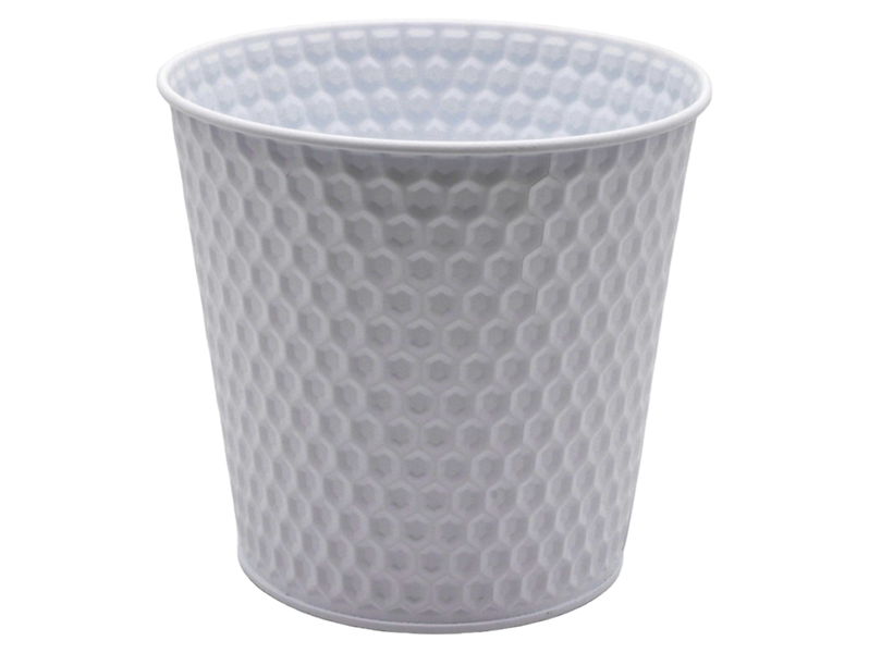 Osłonka na doniczkę metalowa 14 cm biała 55270
