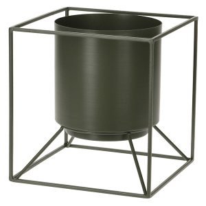 Osłonka na doniczkę metalowa 18 cm zielona 44420