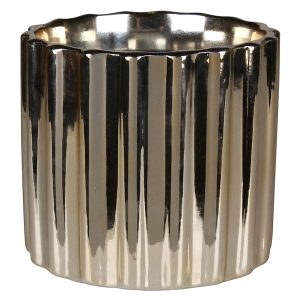 Osłonka na doniczkę Mony ceramiczna 13.5 cm złota 51247