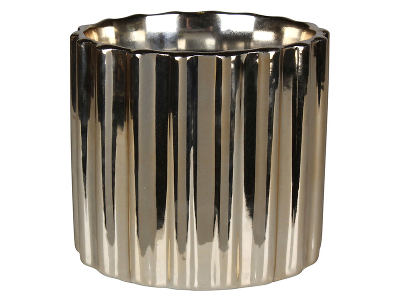 Osłonka na doniczkę Mony ceramiczna 13.5 cm złota 51247
