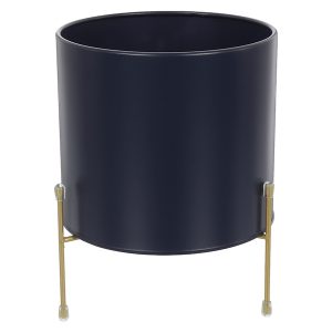 Osłonka na nóżkach metalowa 17 cm granatowa 48372 Osłonka na nóżkach metalowa 17 cm granatowa 48372