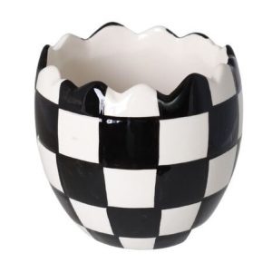 Osłonka w czarno-białą kratkę 16x14x14 cm SKORUPKA 636615 Osłonka w czarno-białą kratkę 16x14x14 cm SKORUPKA 636615
