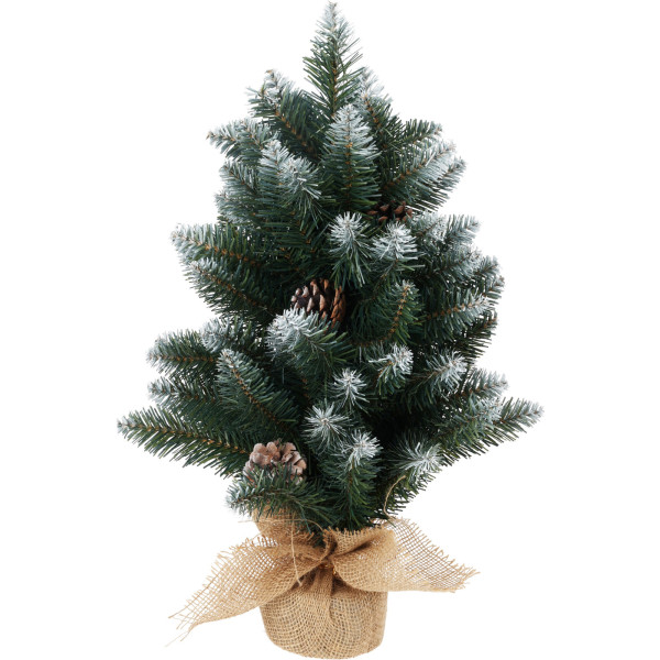 Ośnieżona sztuczna choinka z szyszkami, 60 cm 808672