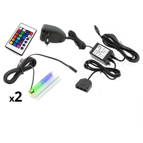 Oświetlenie LED na 2 półki RGB 258606