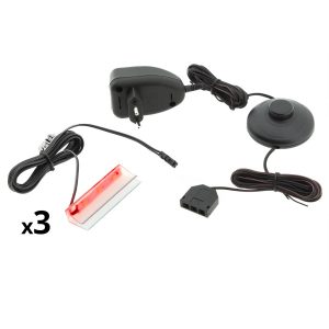 Oświetlenie LED na 3 półki czerwone 258577 Oświetlenie LED na 3 półki czerwone 258577