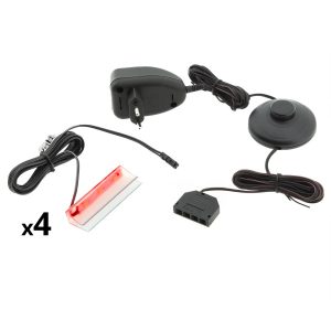 Oświetlenie LED na 4 półki czerwone 258598 Oświetlenie LED na 4 półki czerwone 258598