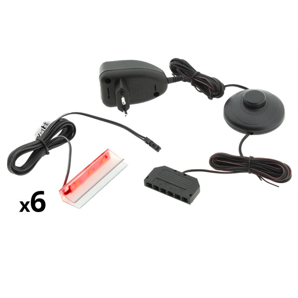 Oświetlenie LED na 6 półek czerwone 258603