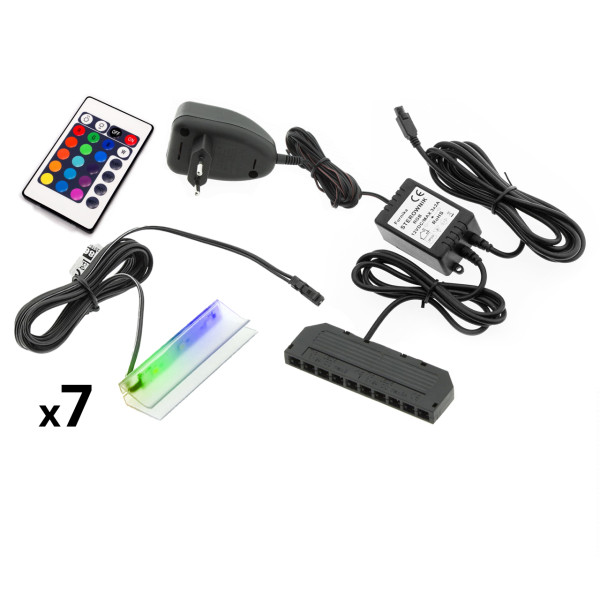 Oświetlenie LED na 7 półek RGB 258589