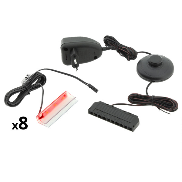 Oświetlenie LED na 8 półek czerwone 258583