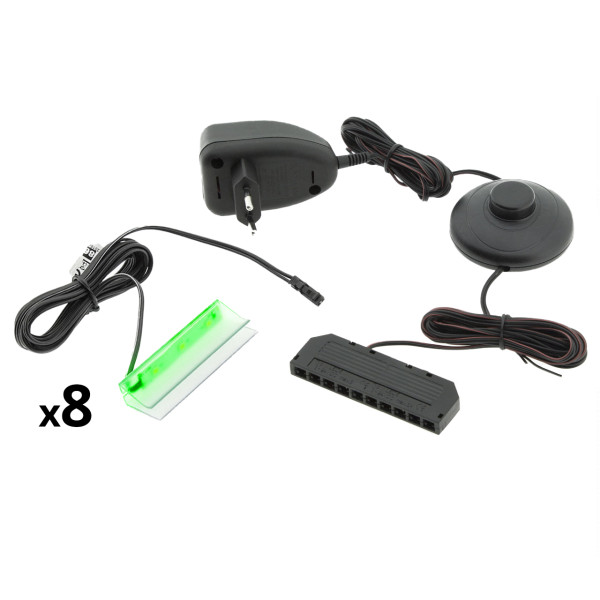 Oświetlenie LED na 8 półek zielone 258578