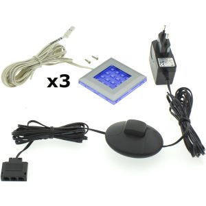 Oświetlenie LED QUATRO 3P niebieskie 265693 Oświetlenie LED QUATRO 3P niebieskie 265693
