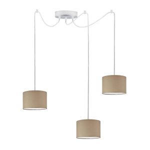 Oświetlenie sufitowe wiszące WAIKIKI W3 Chrom – Beżowy 879983 Oświetlenie sufitowe wiszące WAIKIKI W3 Chrom – Beżowy 879983