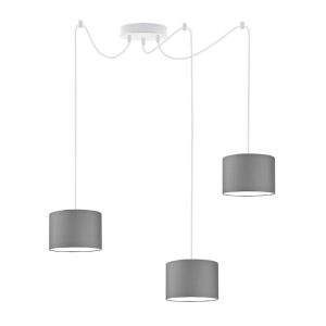 Oszczędna w formie lampa wisząca WAIKIKI W3 Biały – Szary Stalowy 879975 Oszczędna w formie lampa wisząca WAIKIKI W3 Biały – Szary Stalowy 879975