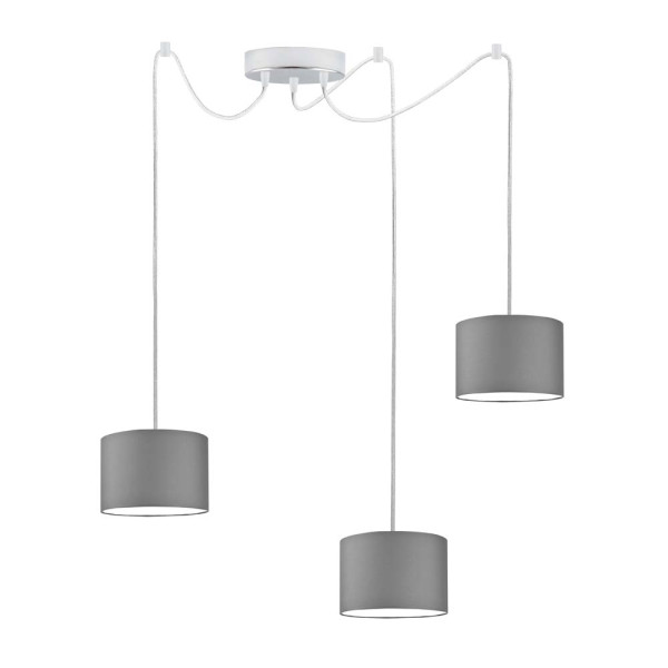 Oszczędna w formie lampa wisząca WAIKIKI W3 Chrom - Szary Stalowy 879957