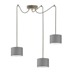 Oszczędna w formie lampa wisząca WAIKIKI W3 Stare Złoto – Szary Stalowy 879989