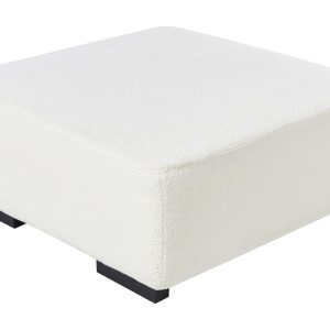 Otomana boucle podnóżek do salonu biała 572170 Otomana boucle podnóżek do salonu biała 572170