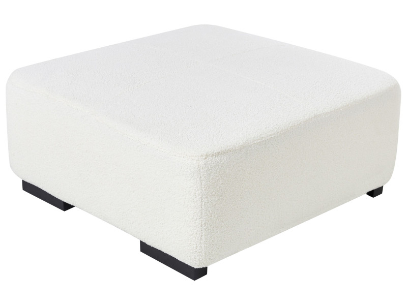 Otomana boucle podnóżek do salonu biała 572170