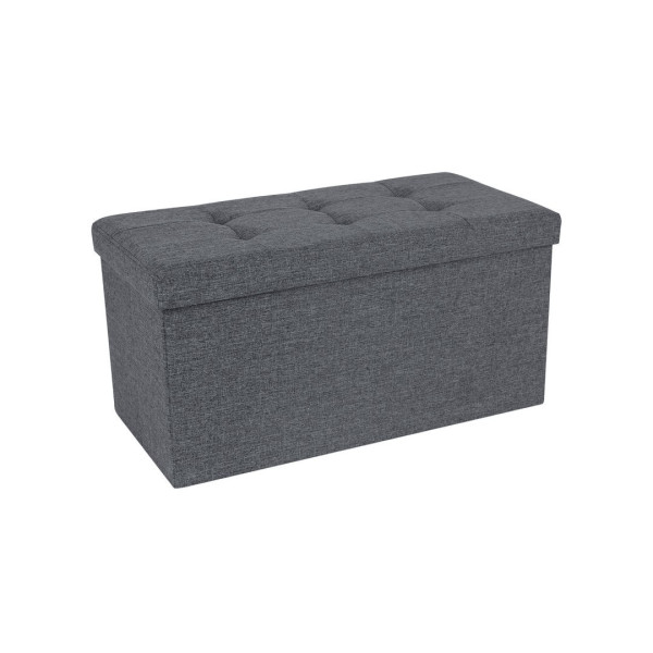 Otomana Przechowywania Ciemnoszara 76x38x38 cm - Wielofunkcyjna 639175