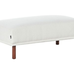 Otomana puf na nóżkach boucle biała 716391