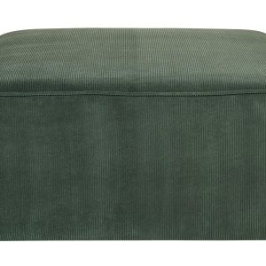Otomana pufa sztruksowa ciemnozielona 717050