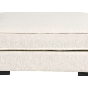 Otomana tapicerowana prostokątna boucle jasnobeżowa 806548