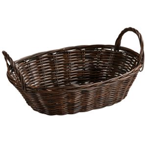Owalny koszyk na pieczywo i owoce brązowy 21x28x13 cm 676408 Owalny koszyk na pieczywo i owoce brązowy 21x28x13 cm 676408