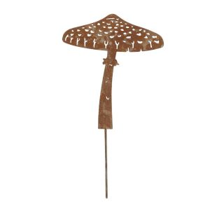 Ozdoba stalowa brązowa 27 cm grzyb do wbicia 949259 Ozdoba stalowa brązowa 27 cm grzyb do wbicia 949259