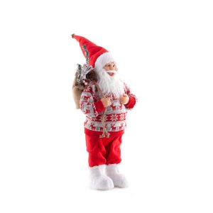 Ozdoba świąteczna Święty Mikołaj 60 cm czerwony biały 986187 Ozdoba świąteczna Święty Mikołaj 60 cm czerwony biały 986187