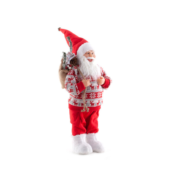 Ozdoba świąteczna Święty Mikołaj 60 cm czerwony biały 986187